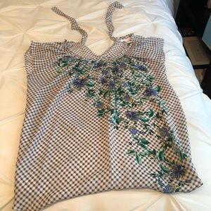 LAUREN CONRAD Gingham Top